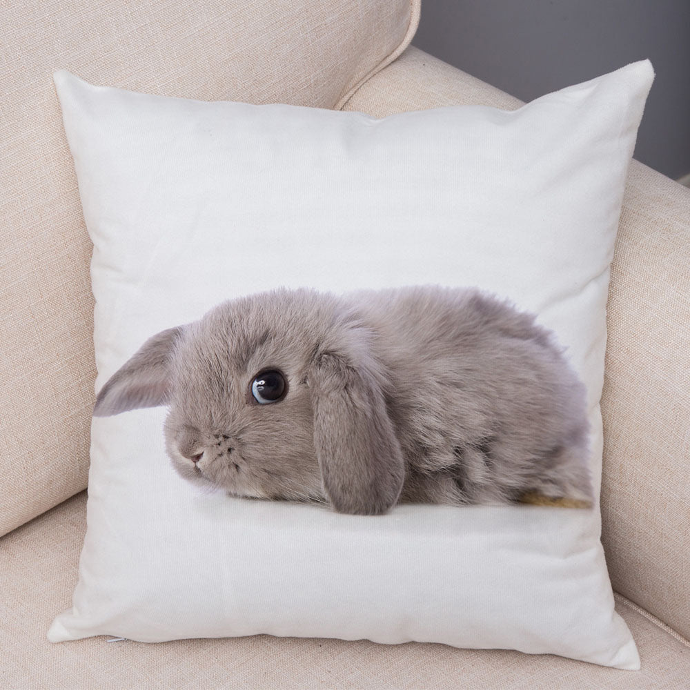 Bunny Bliss Linen Pillow Covers