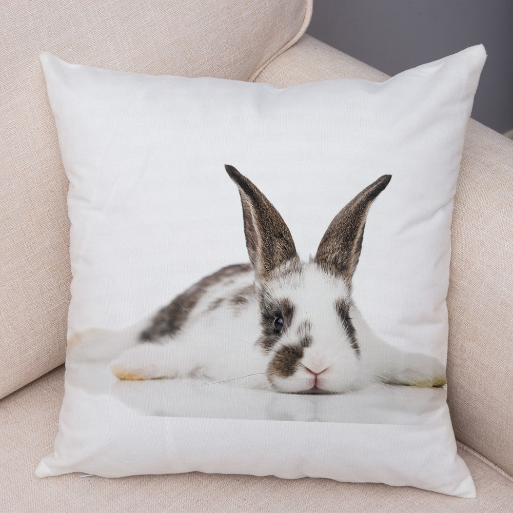 Bunny Bliss Linen Pillow Covers
