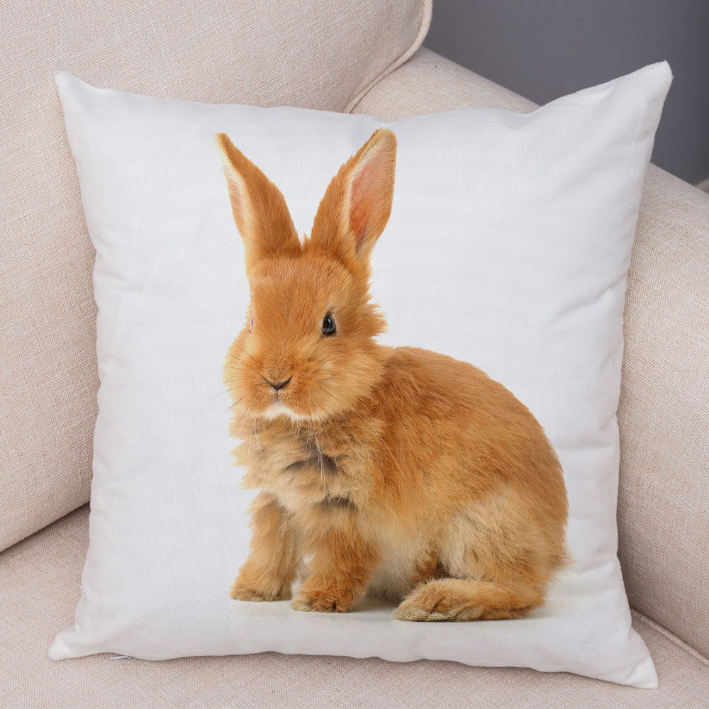 Bunny Bliss Linen Pillow Covers