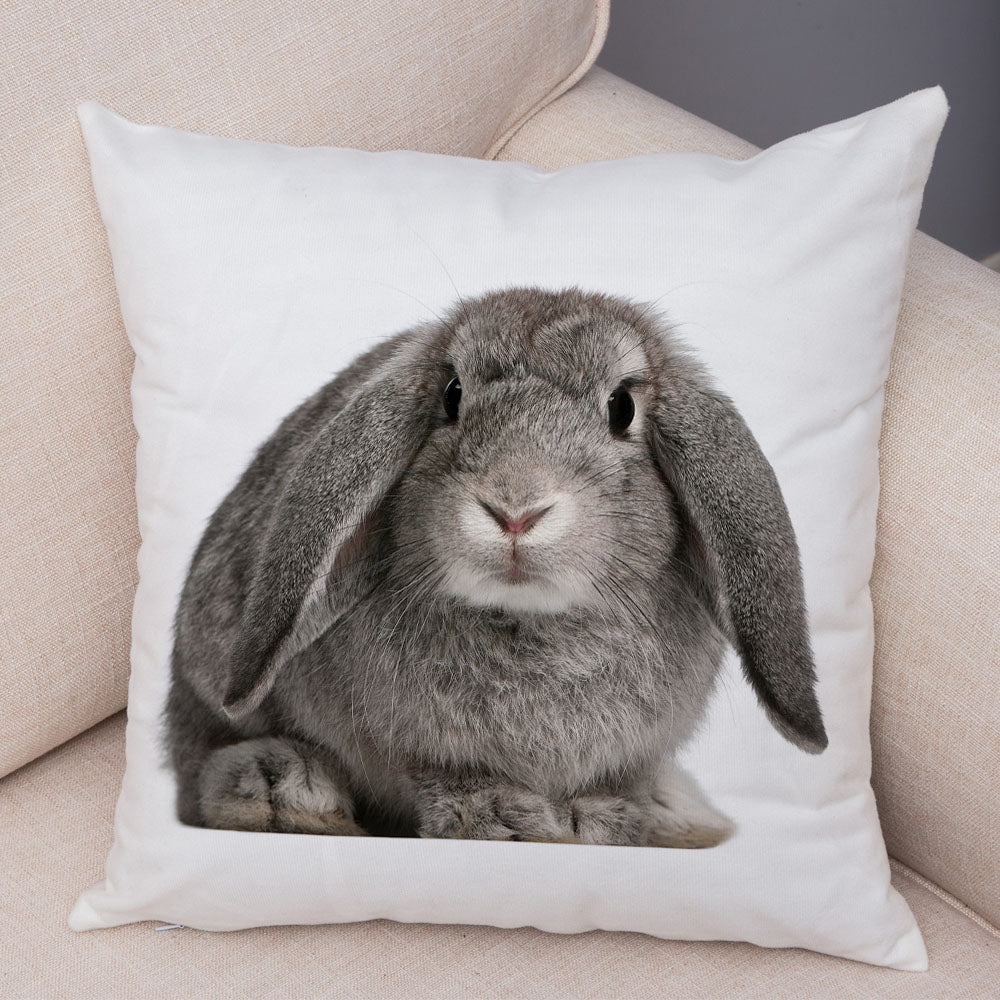Bunny Bliss Linen Pillow Covers