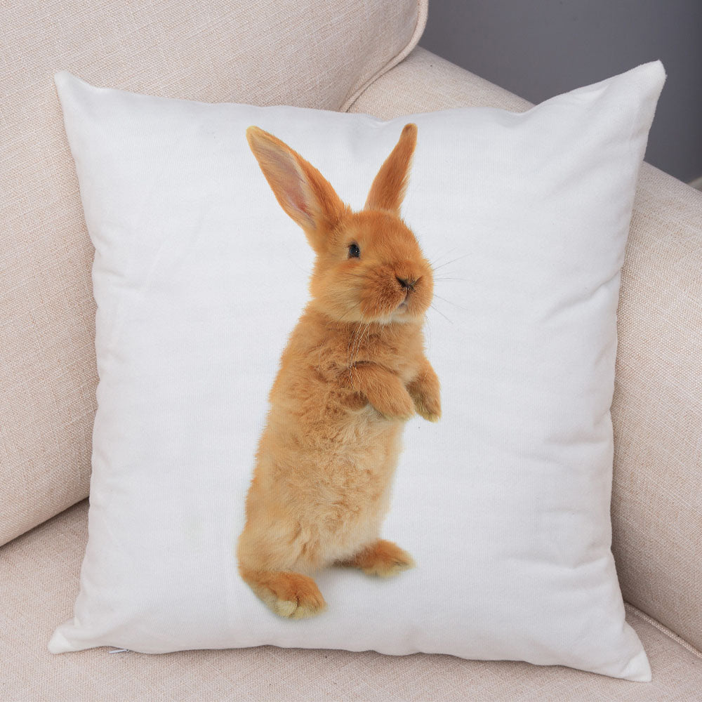 Bunny Bliss Linen Pillow Covers