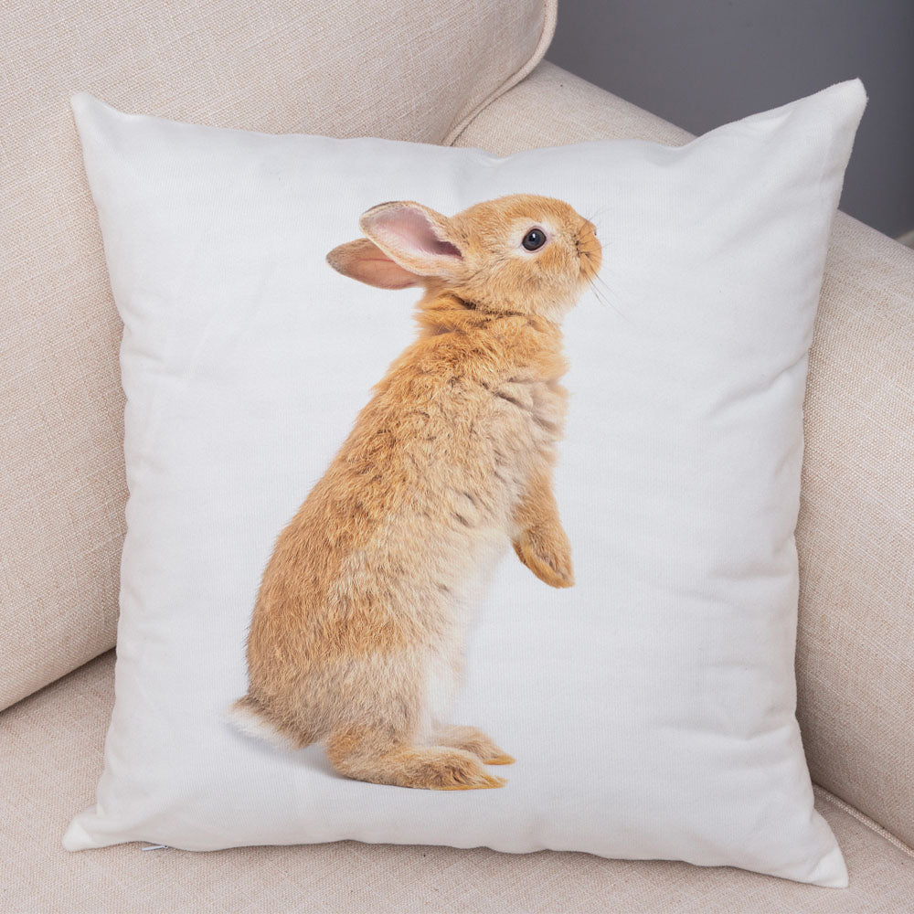 Bunny Bliss Linen Pillow Covers