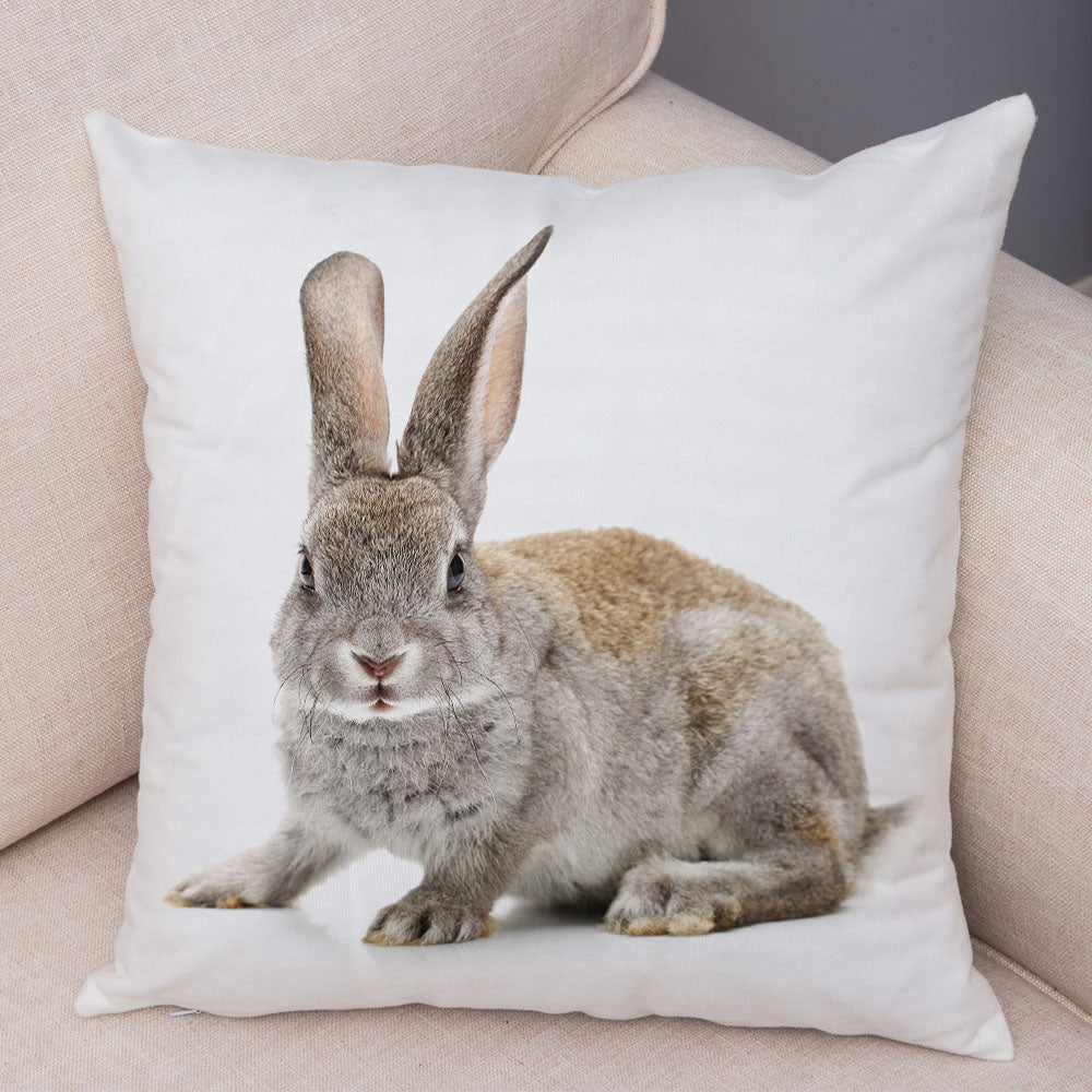 Bunny Bliss Linen Pillow Covers