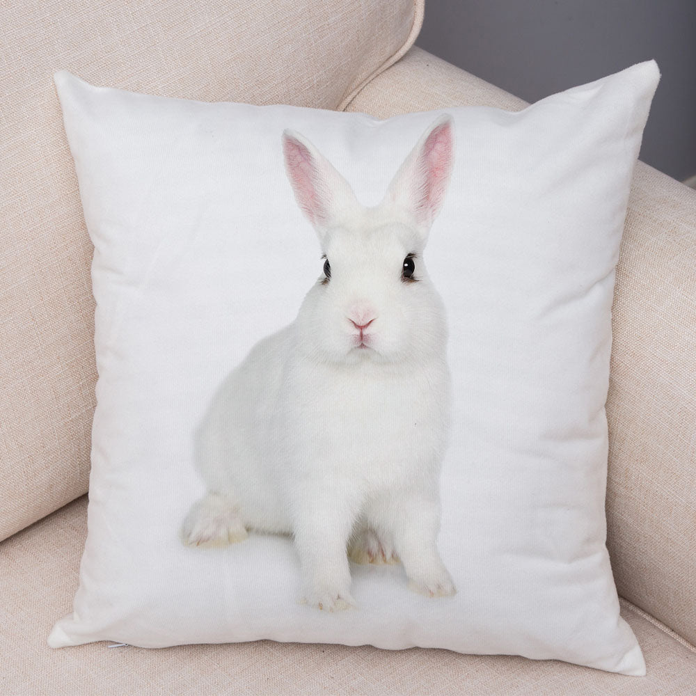 Bunny Bliss Linen Pillow Covers