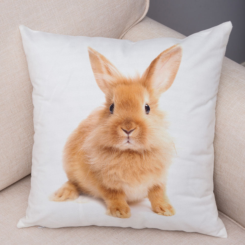 Bunny Bliss Linen Pillow Covers