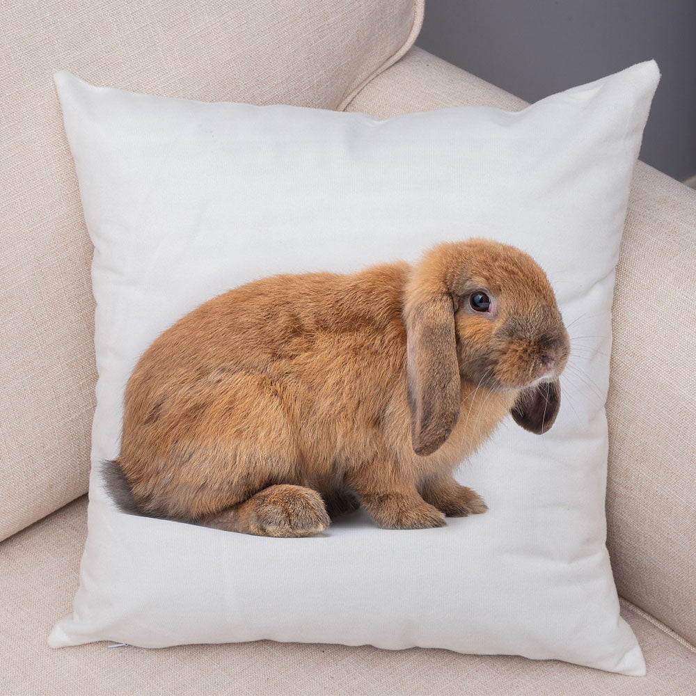 Bunny Bliss Linen Pillow Covers