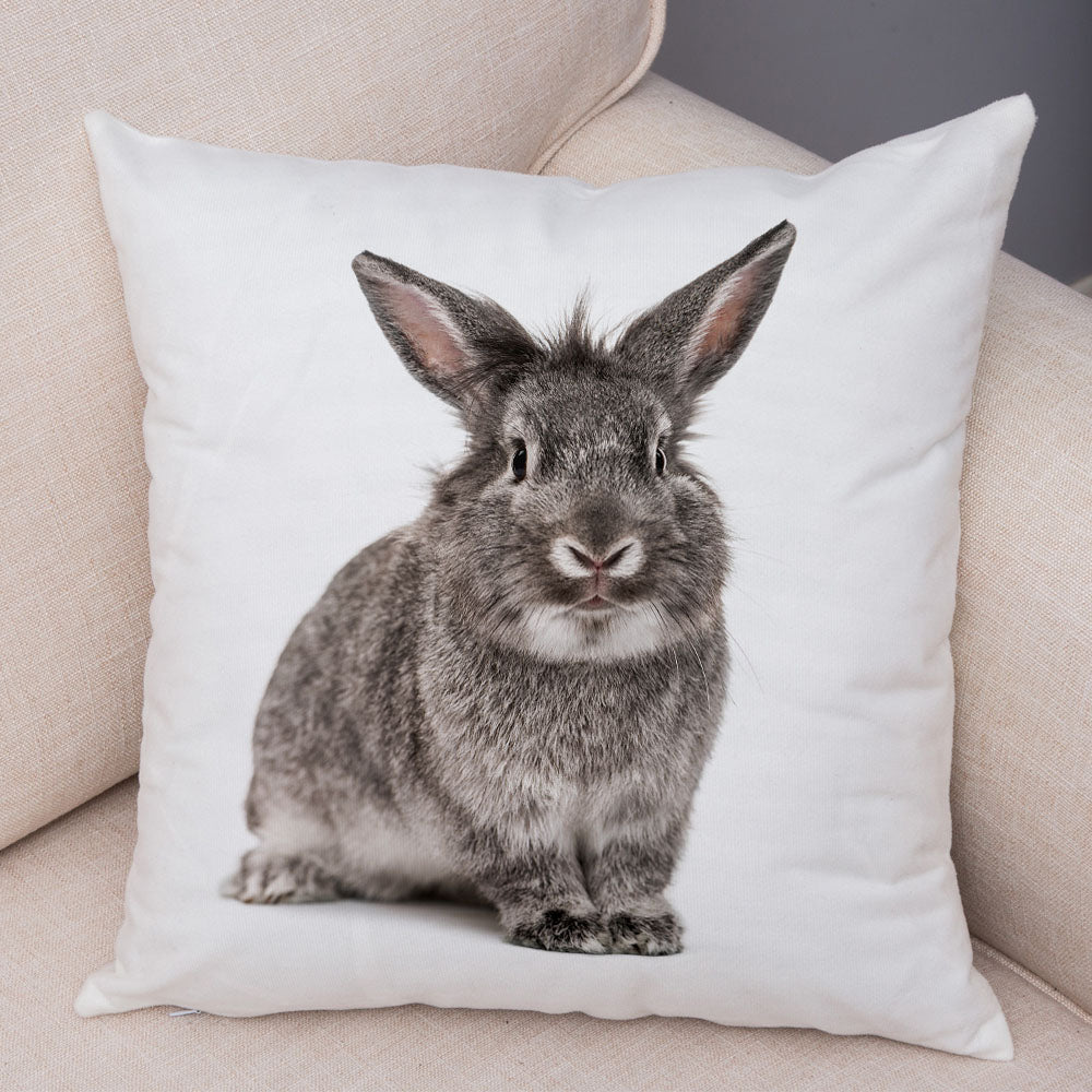 Bunny Bliss Linen Pillow Covers