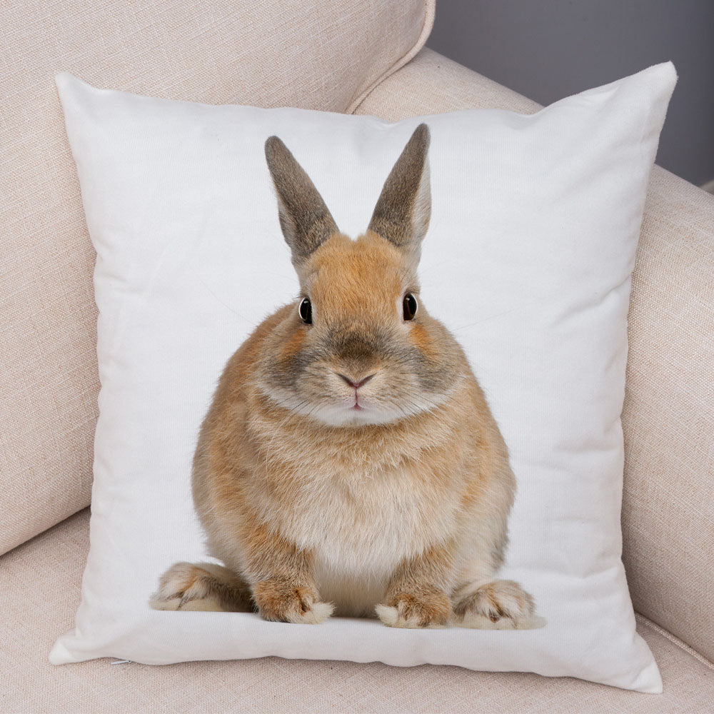 Bunny Bliss Linen Pillow Covers