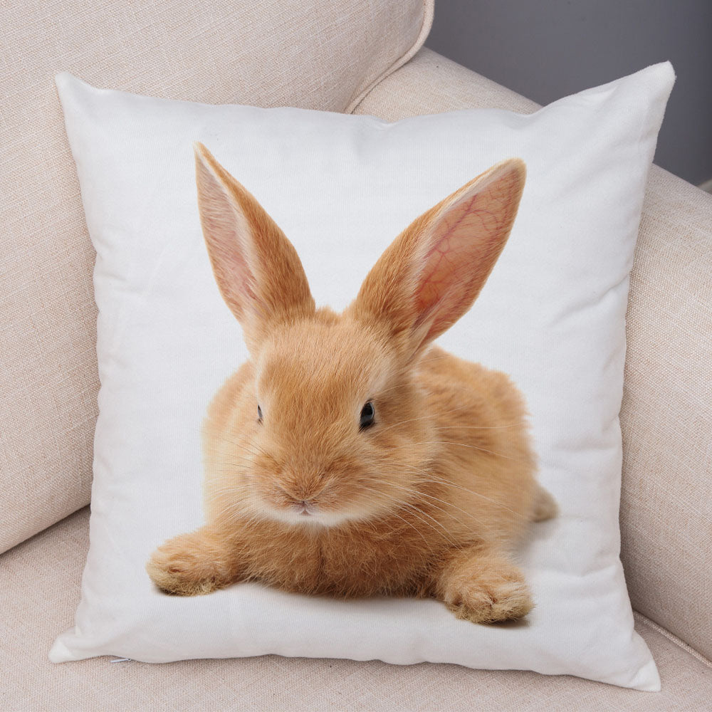 Bunny Bliss Linen Pillow Covers