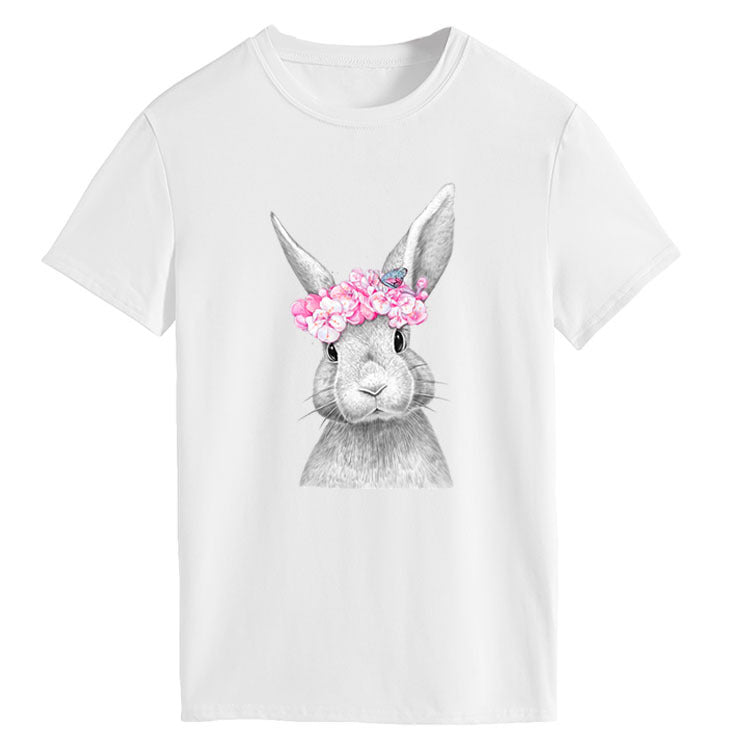 Floral Crown Bunny Tee