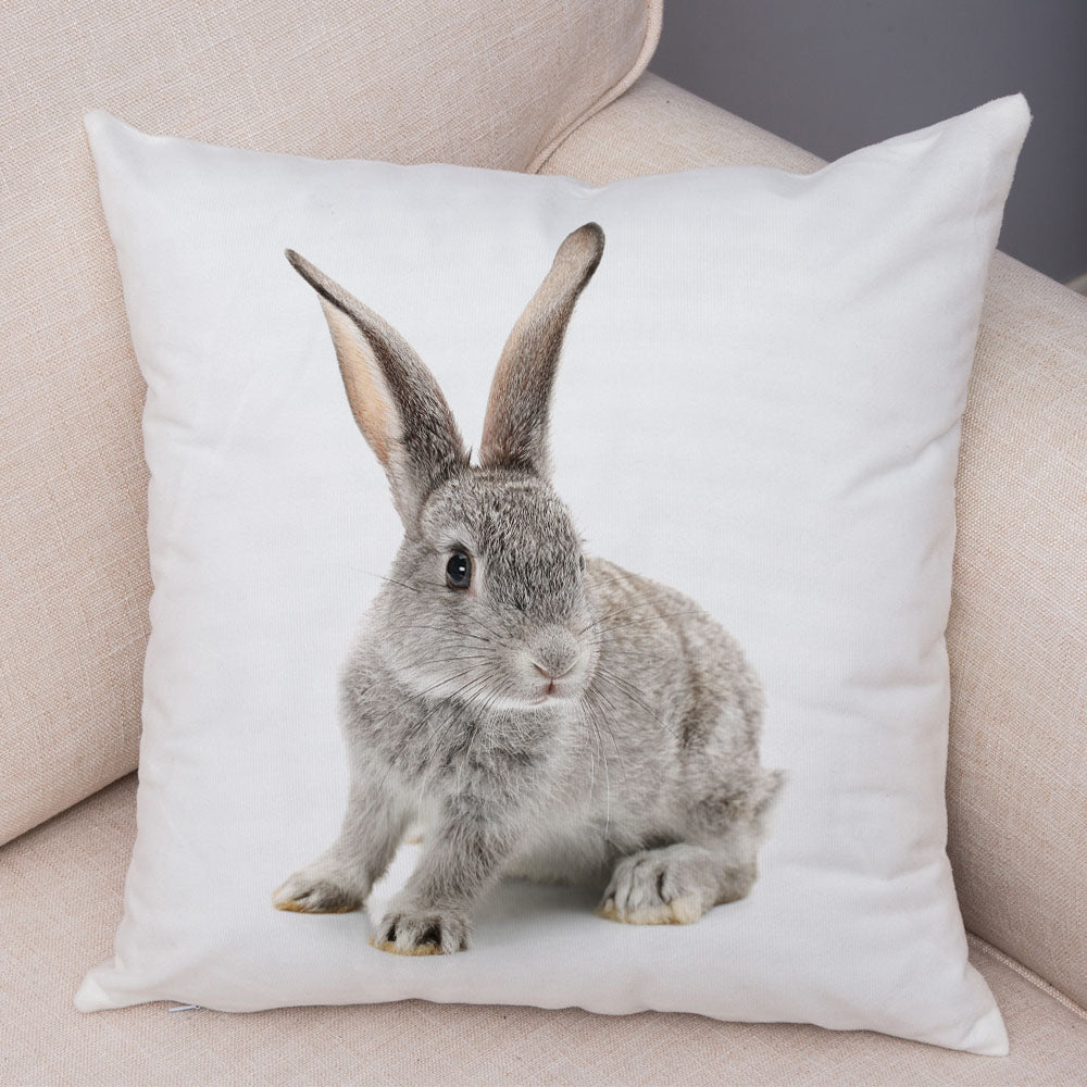 Bunny Bliss Linen Pillow Covers
